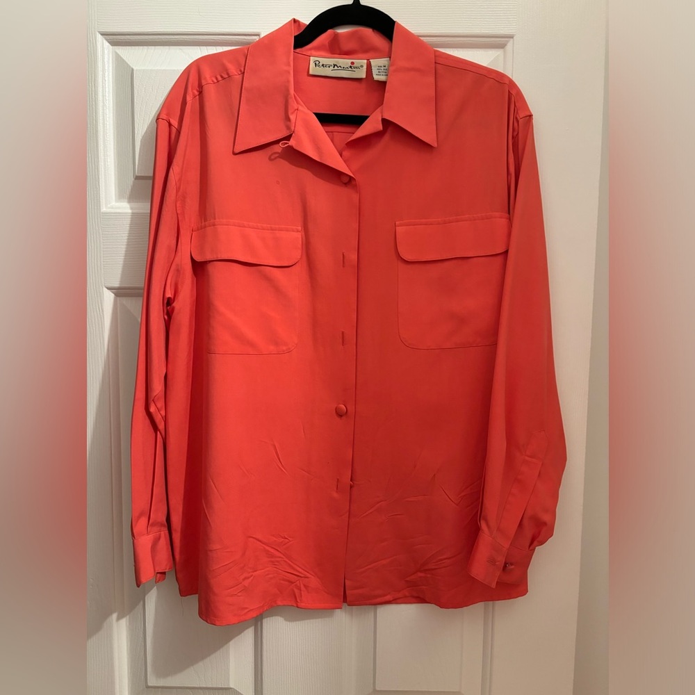 Vintage Peter Martin silk button-down shirt - medium